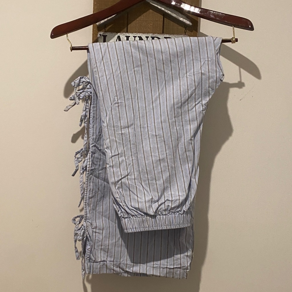Wild Fable Blue Striped Joggers with Side Ties